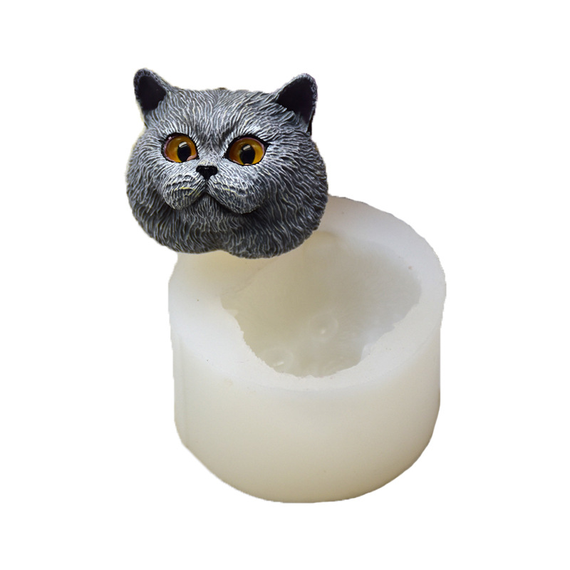 Soap Making Bar - Silicone Mold Short-haired Cat Shaped Handmade
