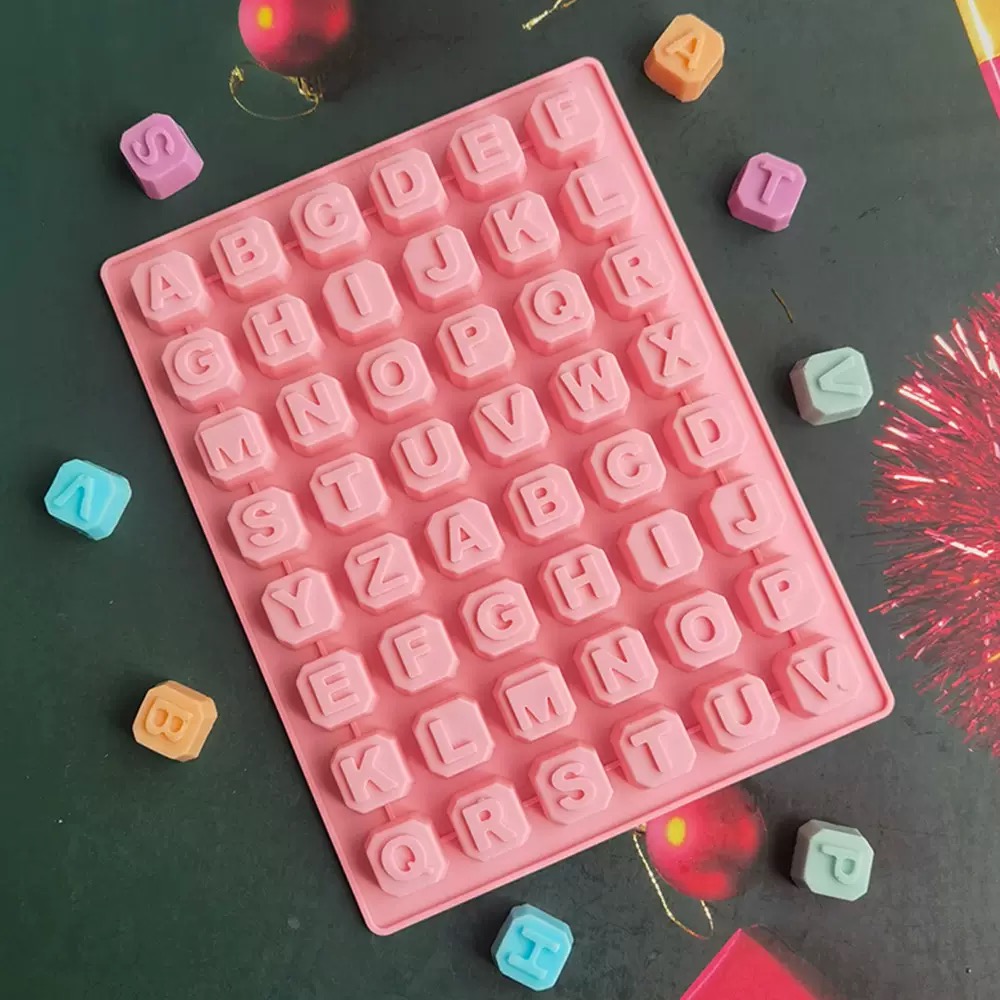 Soap Making Bar - 48 Letter Enghish Alphabet letter Silicone
