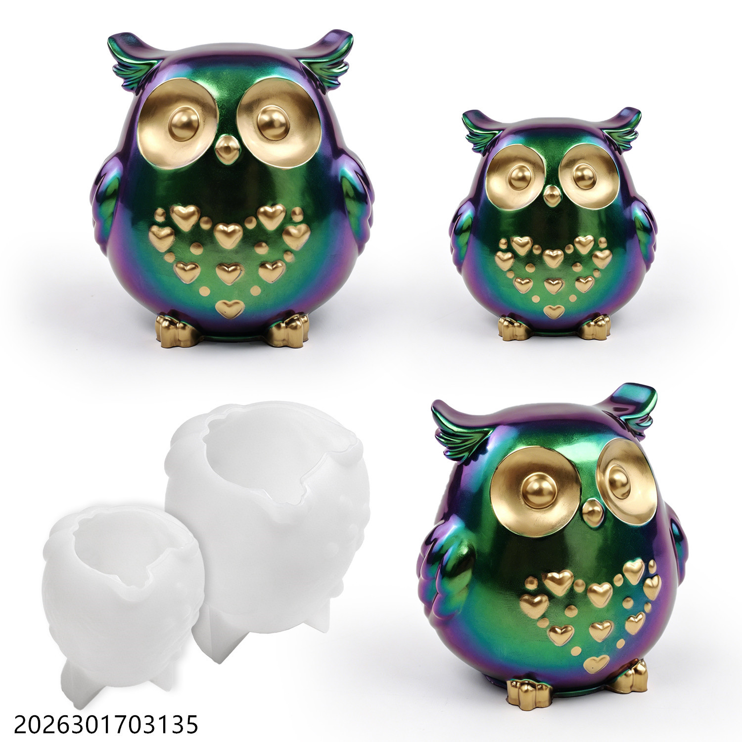 Soap Making Bar - Owl Silicone Mold 3D Bird Shape