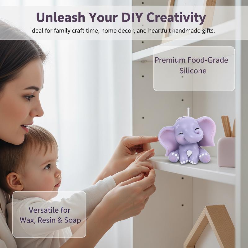 Cute 3D Elephant Silicone Cand - Soap Making Bar ulasan dan harga